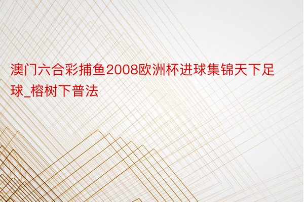 澳门六合彩捕鱼2008欧洲杯进球集锦天下足球_榕树下普法